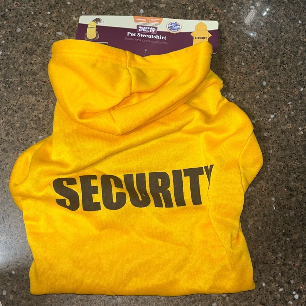 Pet sweatshirt with hoodie size L